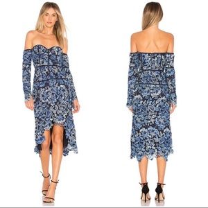 NWT x by NBD Emilia Lace Midi